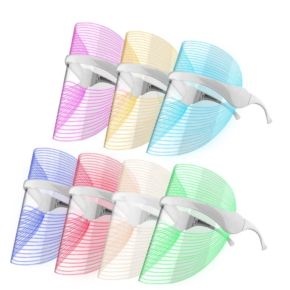 
7 Colors Led Phototherapy Beauty Mask PDT Led Facial Machine Light Up Therapy Led Face Mask SPA Skin Care Tools 