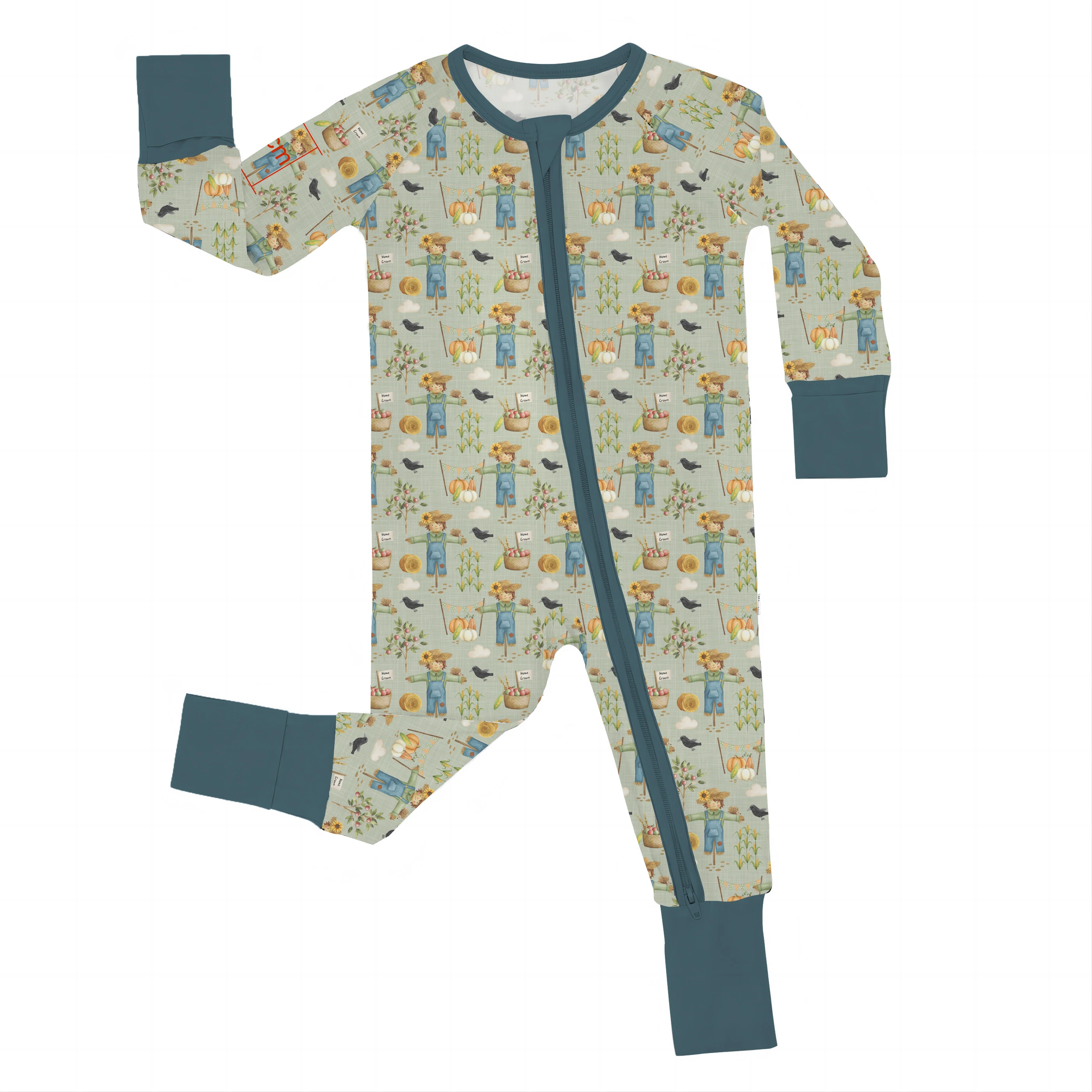 HONGBO Newborn Baby Clothes Kids Clothing Natural Fabric Long Sleeves 95% Bamboo 5%Spandex Zipper Baby Romper Pajamas