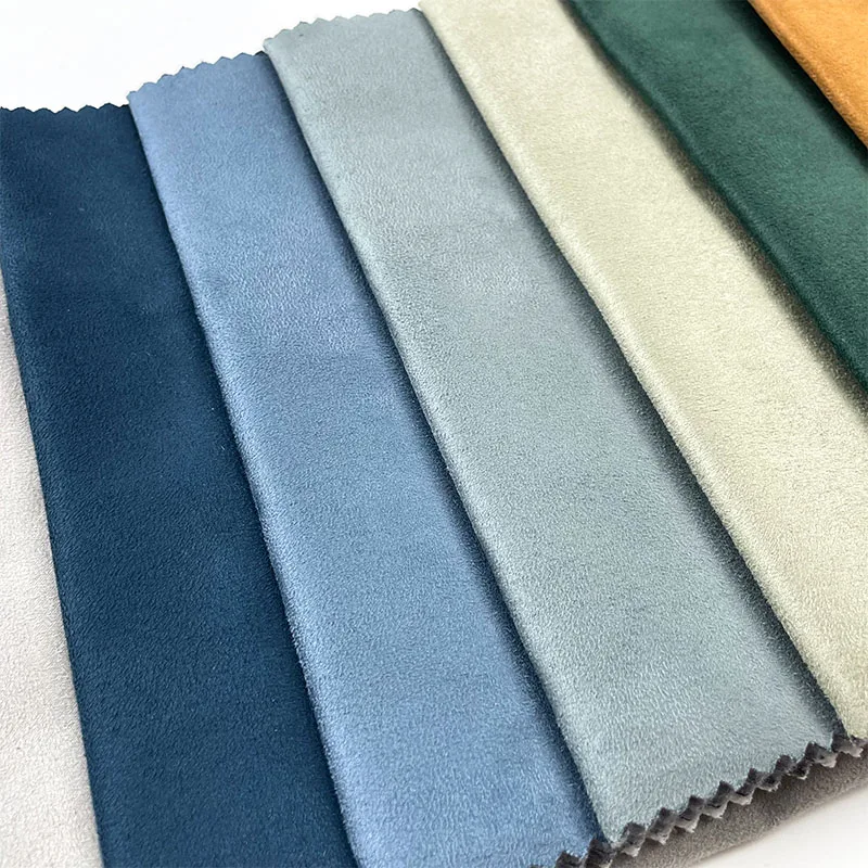 Hot Selling Multi-colors Design Sofa/ Car Suede Fabric 100% Polyester Upholstery Fabric For Home Textile