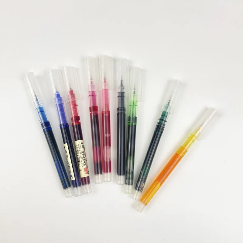 Black Blue Red Orange Green Purple Roller Gel Pen Wholesale Custom Cheap Roller Pen 0.5 mm