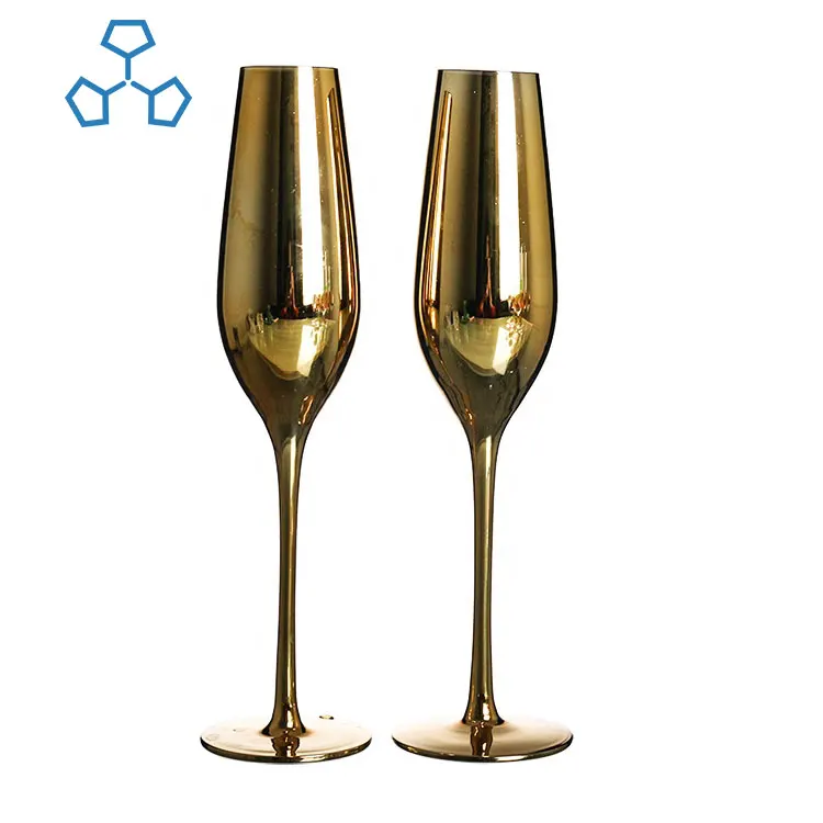 Factory Promotion Aesthetic Reusable Fashionable Handmade Party Custom Gold Champagne Flutes