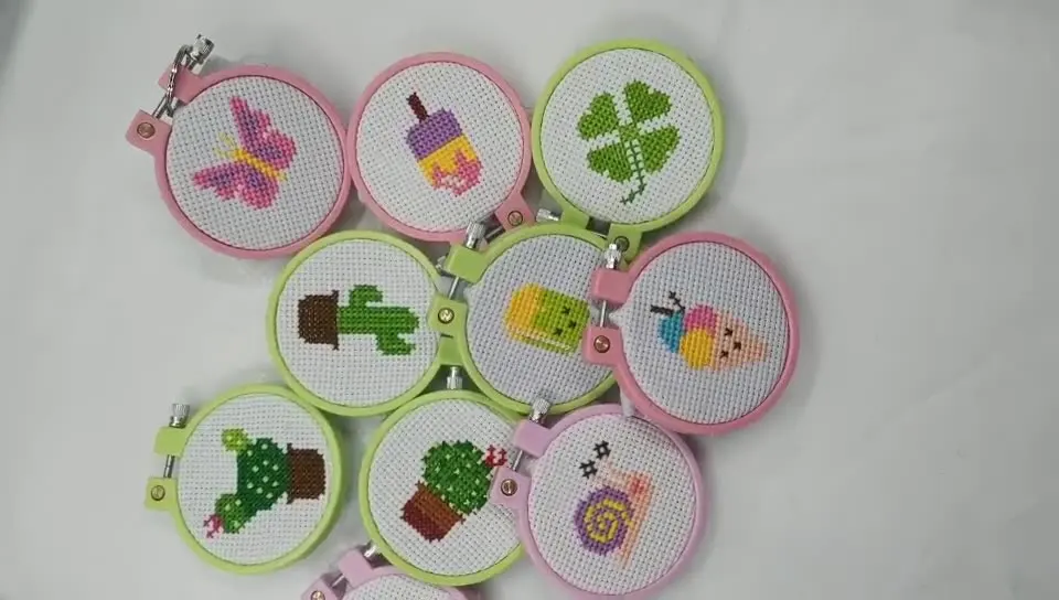 Embroidery Kit with Patterns and Instructions for Beginners Kids Cotton DIY Artificial Animal Cross Stitch Textile & Fabric