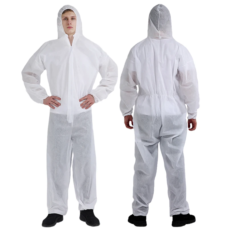 40g Work Wear Personal Protective Equipment Dustproof PP Non Woven Disposable Coverall