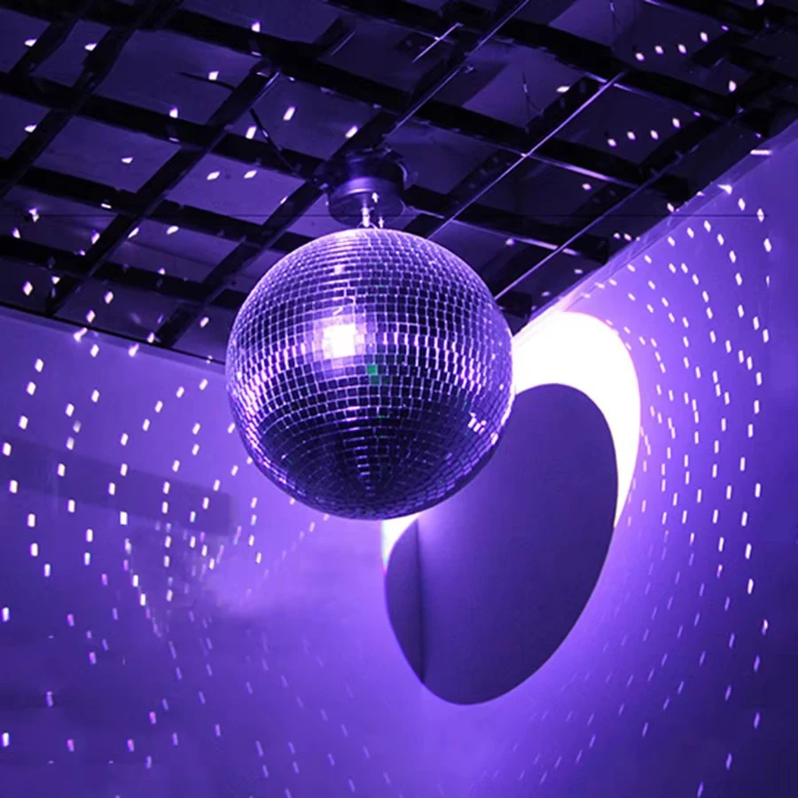 China factory price Mirror Ball 30cm to 100cm Gold/Silver Disco Glass Ball with Motor for nightclub party