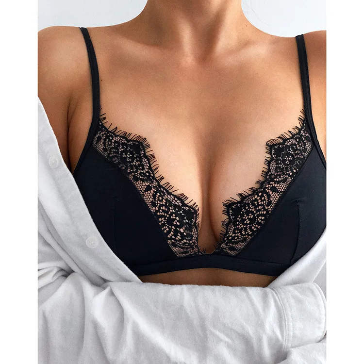 One Piece Seamless Brassiere Women Beautiful Bras Sexy Ultra-thin Ice Silk Wire Free Bra For Girl