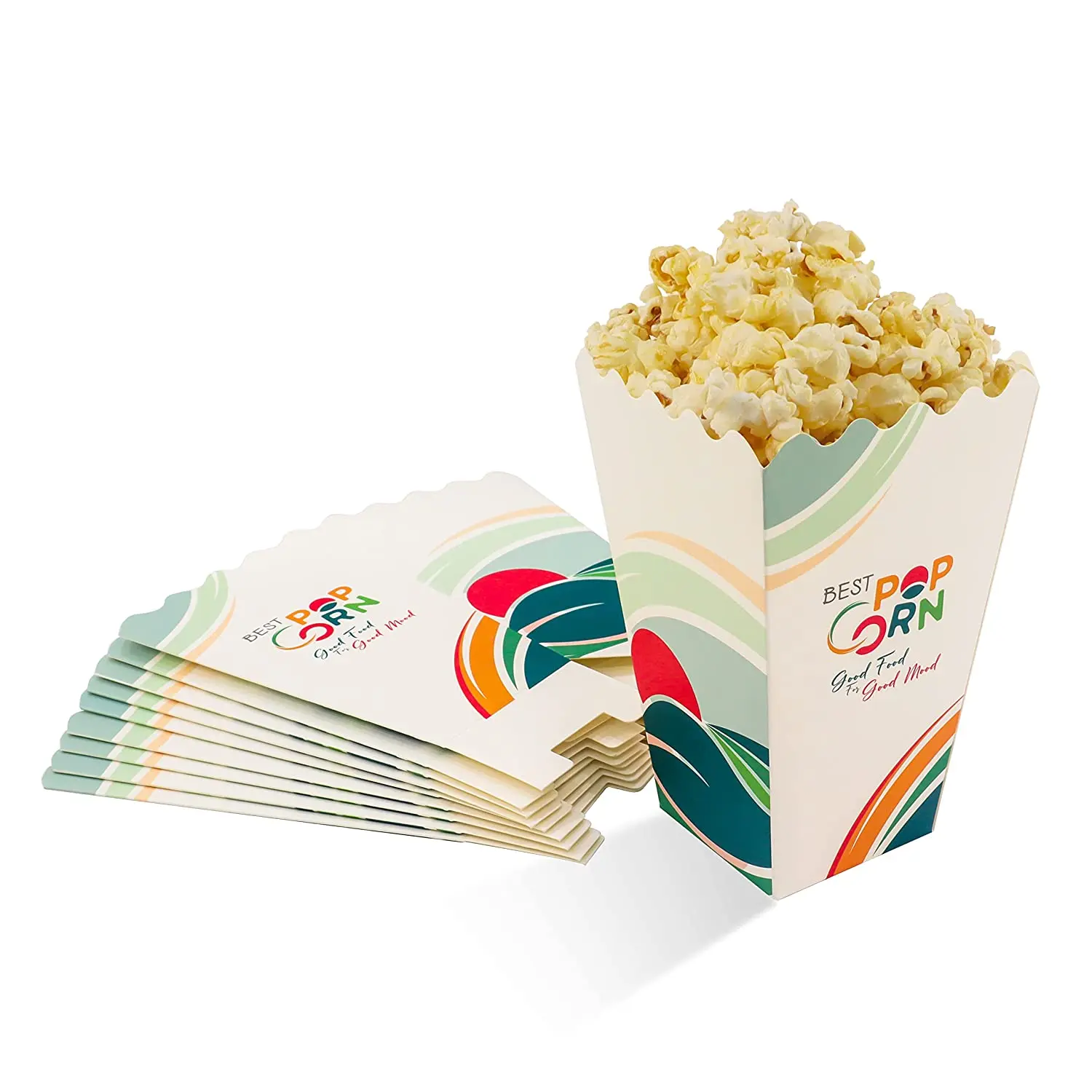 50 pack Paper Grease proof Popcorn Boxes Popcorn Containers paper box for food