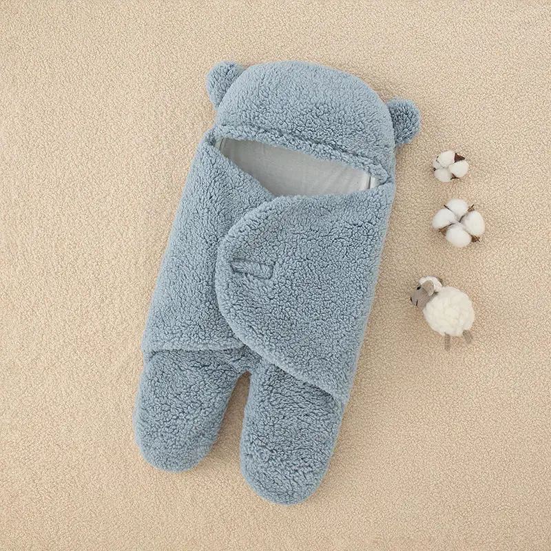 baby textile Hot sales newborn swaddle wrap organic cotton Cute Newborn Sleeping Wrap bear baby sleeping bags Baby Products