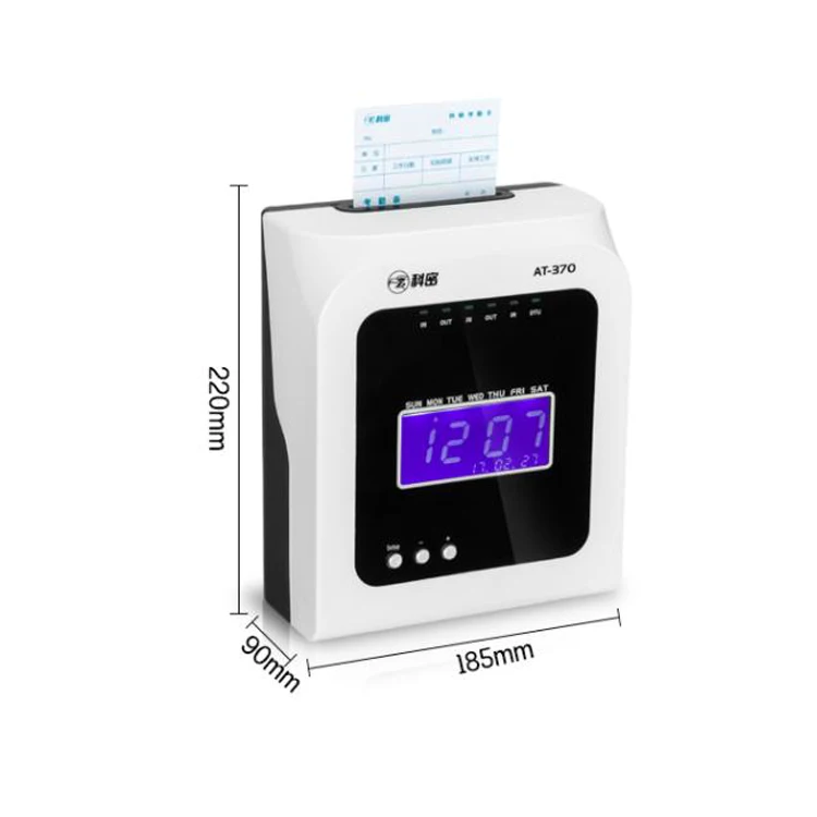 Punch Card Time Recorder Clock Thermal Printing Employee Attendance Time Recording