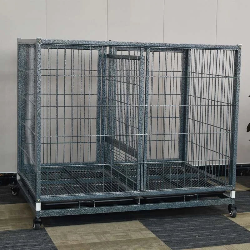Бесплатный образец однодверная и двойная спасательная клетка для домашних питомцев сверхпрочная Складная собачья будка большая