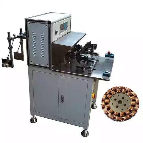 external rotor motor stator coil insert and winding machine