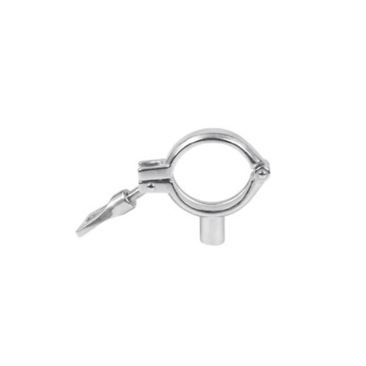 DONJOY Sanitary Stainless Steel 304 316L Pipe Hanger Holder Single/ Double Pin Ferrule Clamp Tri Clamp Pipe Fitting