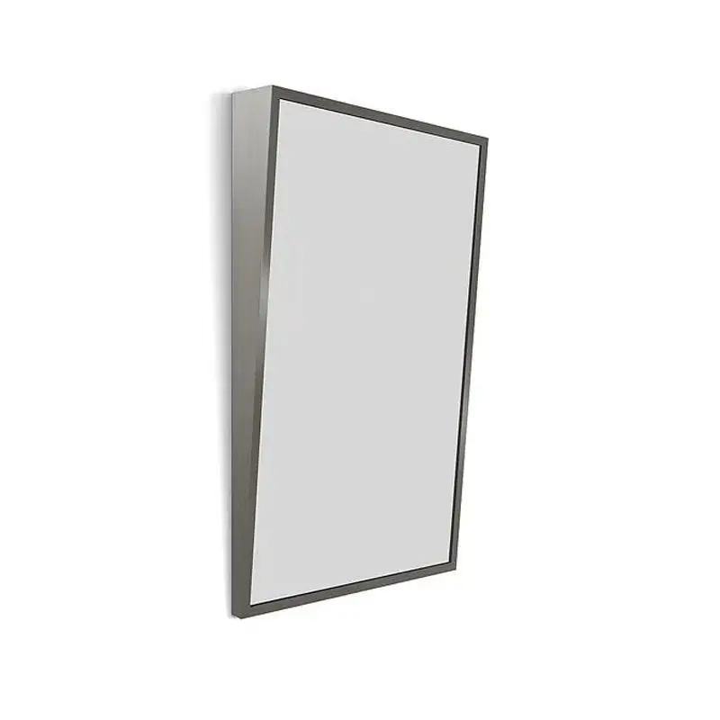 Wall mounted brushed stainless steel framed handicapped mirrors fixed tilt bathroom disabled mirror
