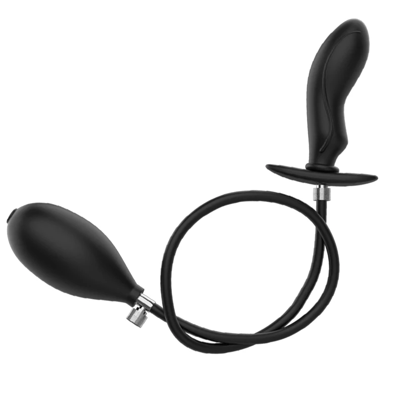 Moon hook medical waterproof silicone anal plug inflatable sex furniture women masturbate and flirt