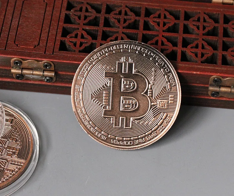  Оптовая продажа профессиональные металлические сувениры для биткоинов позолоченные посеребренные