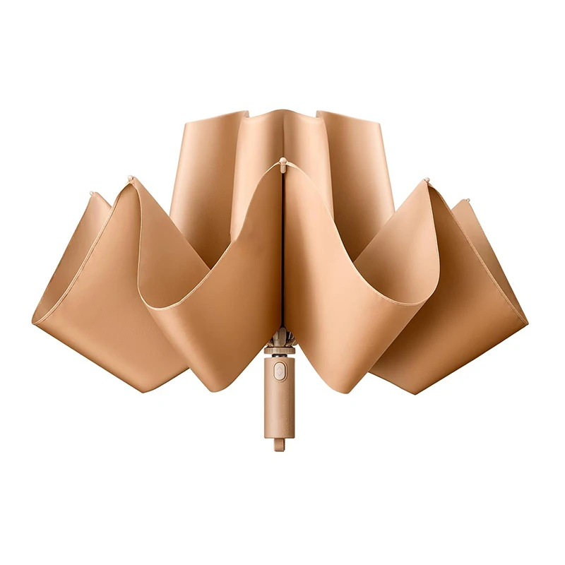 3-Fold Compact Automatic Travel Umbrella Inverted 8 Ribs Design with UV Protection Great Gift for Adults Country Style Rain Gear