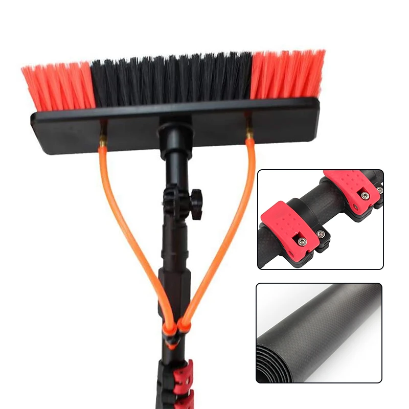 Wholesale customized 20ft 6m water fed poles brush carbon fiber telescopic pole tube for window glass cleaning