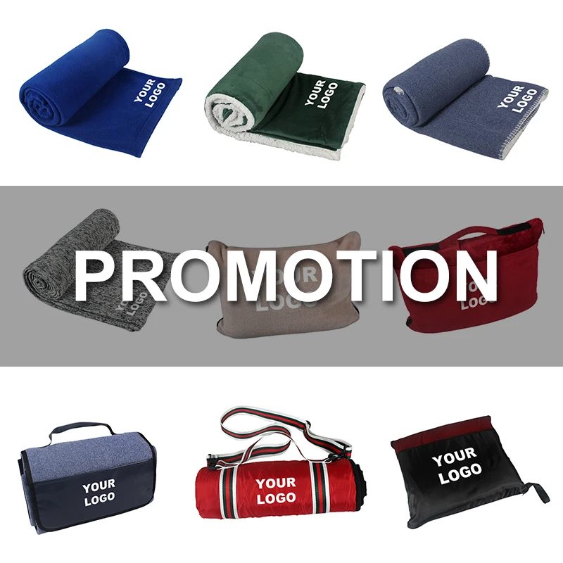Wholesale Custom Logo Flannel Fleece Blanket Eco-Friendly 100% Polyester Coral Fleece Throw Plaid  For Sofa