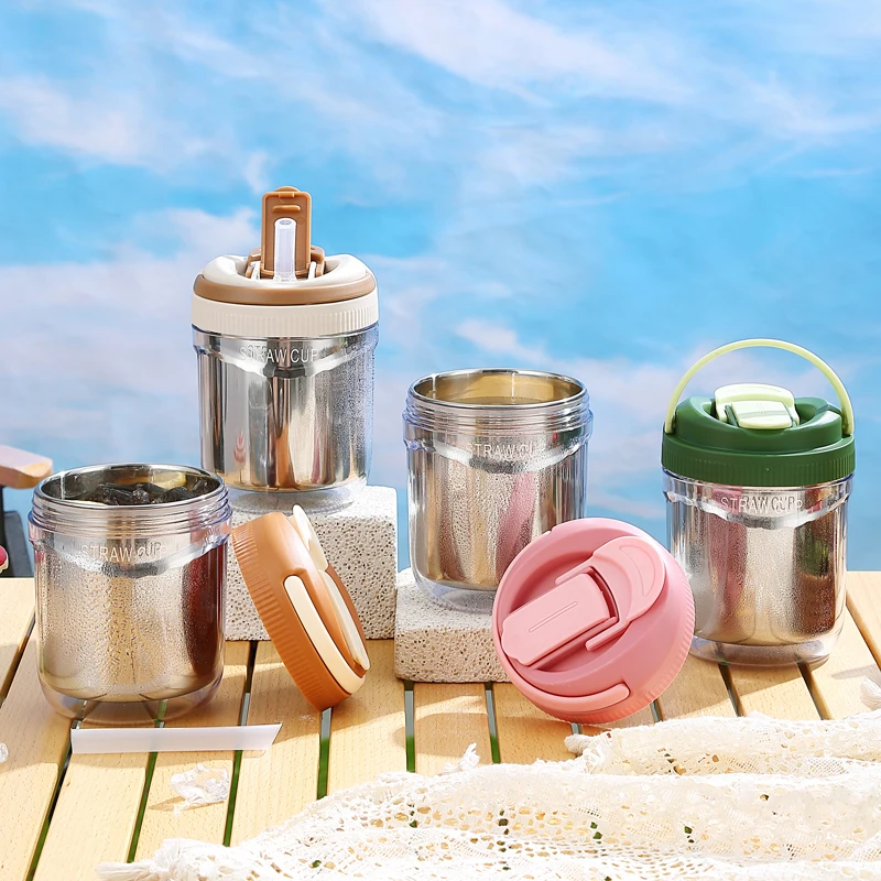 304 stainless steel Working kids bento lunch box Soup Cup thermos for hot food flask container warmer vacuum with straw