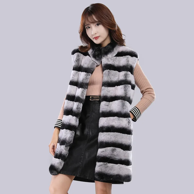 High Quality Rex Rabbit Fur Coat Imitation Totoro Clothes Coat Vest Totoro Color Coat
