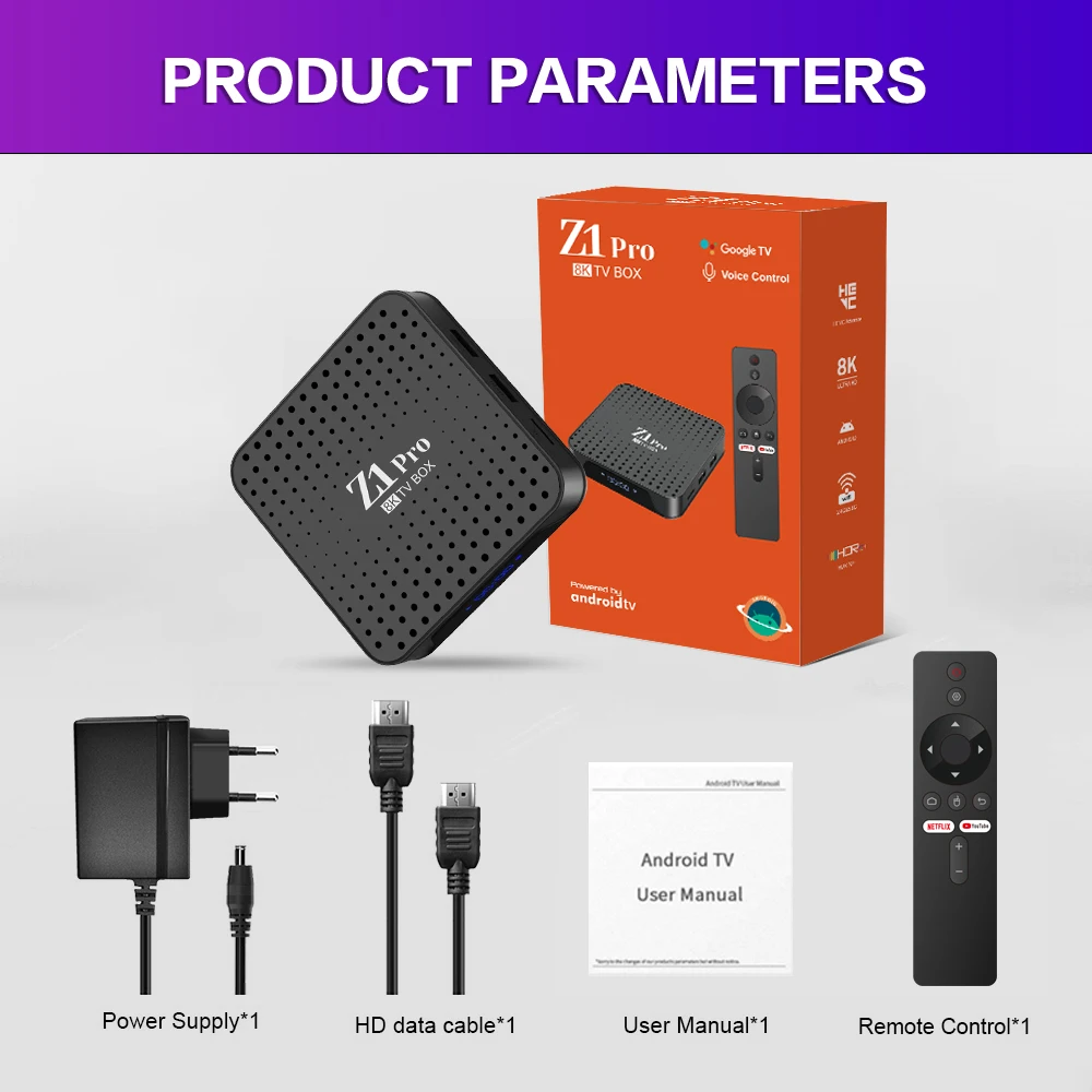 GYS Factory Price OEM  H313 2GB 16GB Android 10 4K BT Remote Dual WiFi Z1 Pro Smart Set Top Box