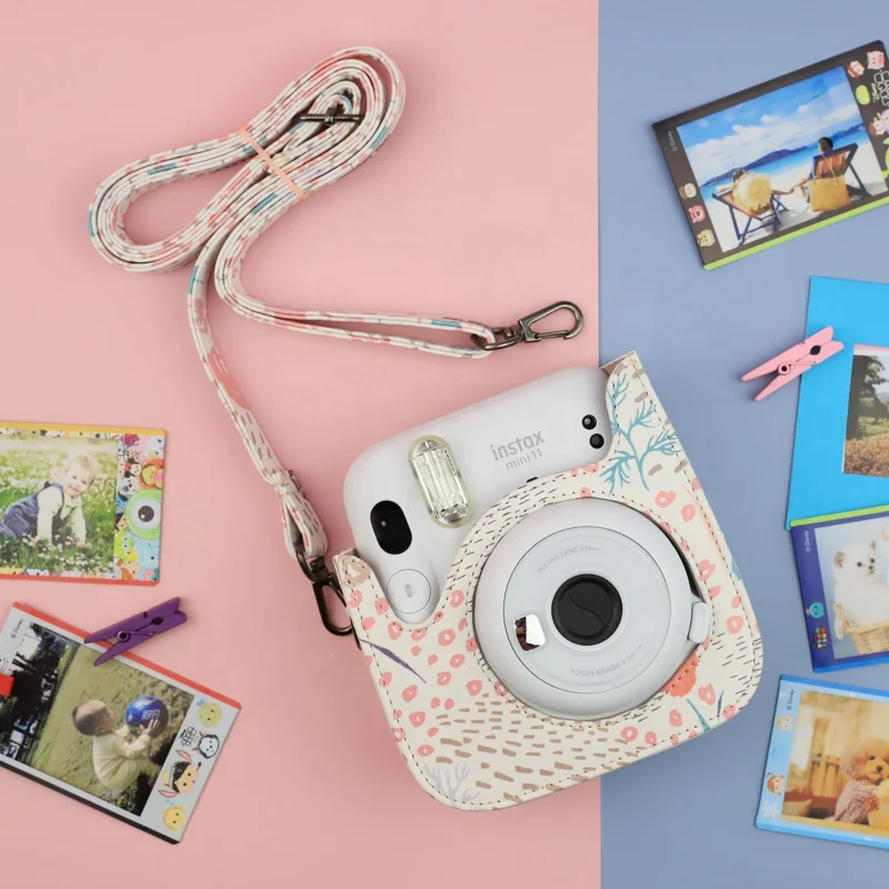 Instax Mini Camera Case for Fujifilm Mini 9/Mini 11 Camera PU leather Instant Camera Bag