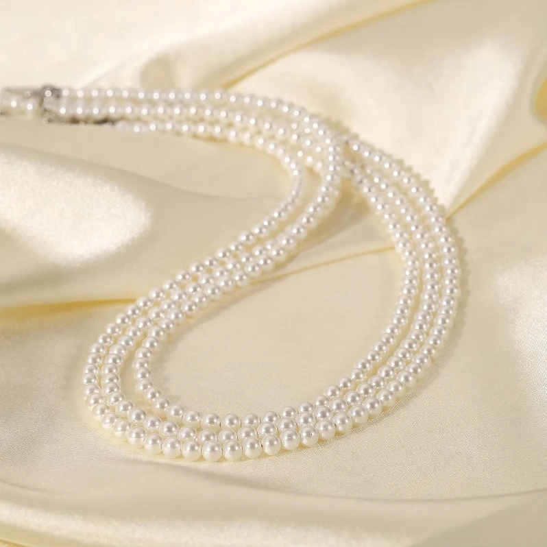 Luxury tahitian pearl mens jewellery custom freshwater pearls stone beads jewelry minimalist pearl necklace men