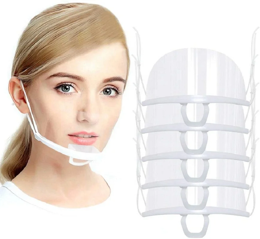 Transparent Mouth Shield Clear  Anti-fog Protective Reusable Dust  Safety Food Smile  Mask Transparent  Face Masks