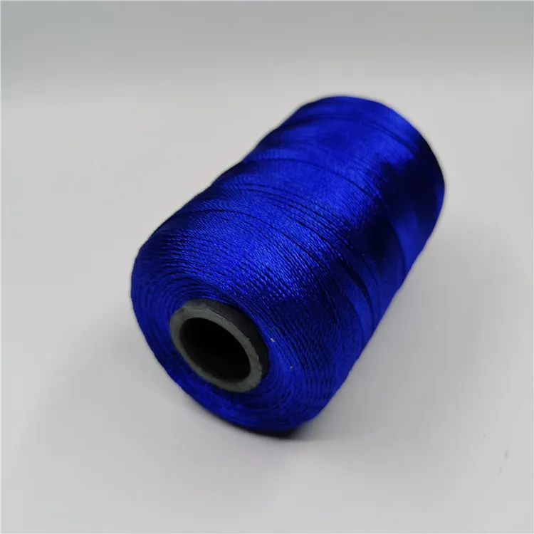 Factory sale 210D/4  high tenacity blue color 100% polyester filament twsited fishing twine