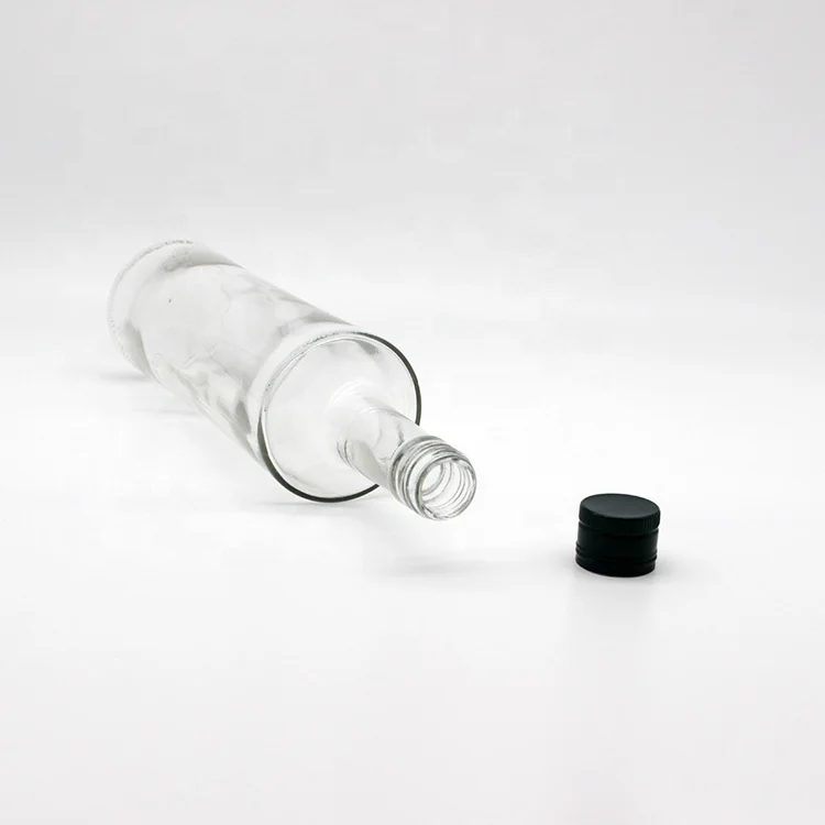 Wholesale Stocked 750ml Dark Green Clear Antique Green Square Round Olive Oil Cooking Glass Bottles