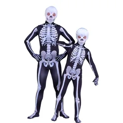 Halloween Scary Costumes With Join Hands Skull Skeleton Monster Demon Ghost Clothes For Adult Kids
