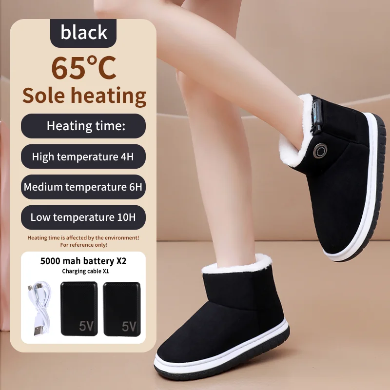 Fancy Comfort Winter Durable Foot Warming Snow Boots Electric Heated Shoes For Men And Women