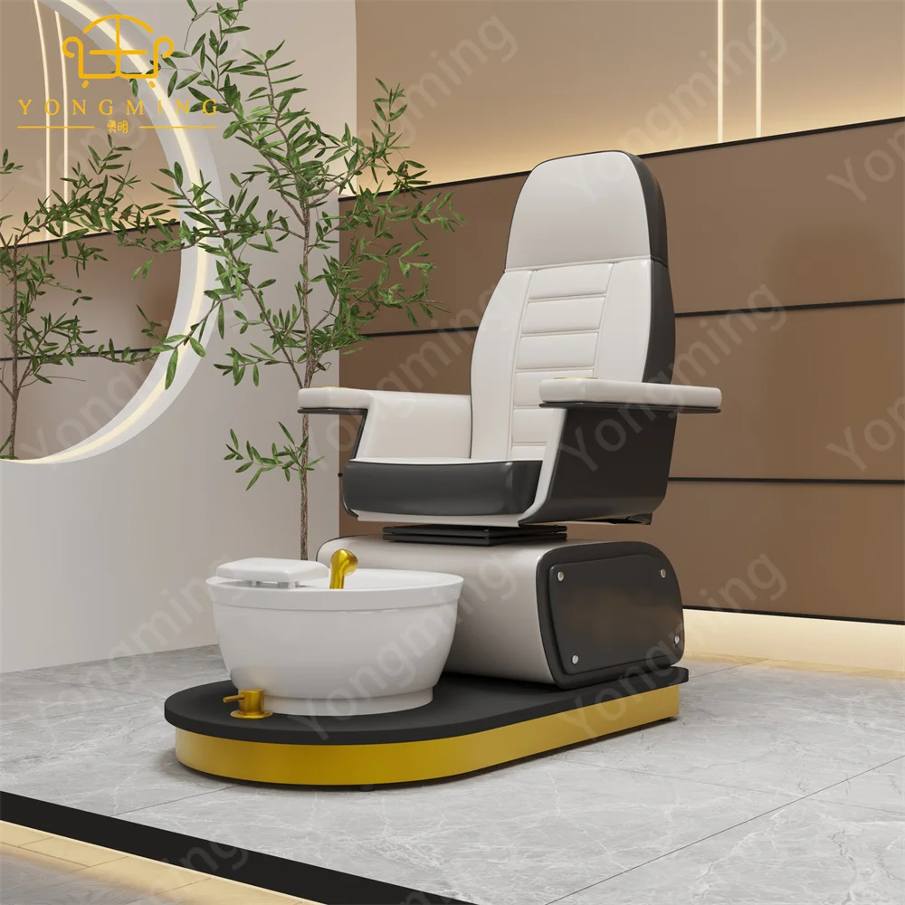 Wholesale Elegant Luxury Electric Black White Modern Manicure Foot Spa Pedicure Chair for Salon