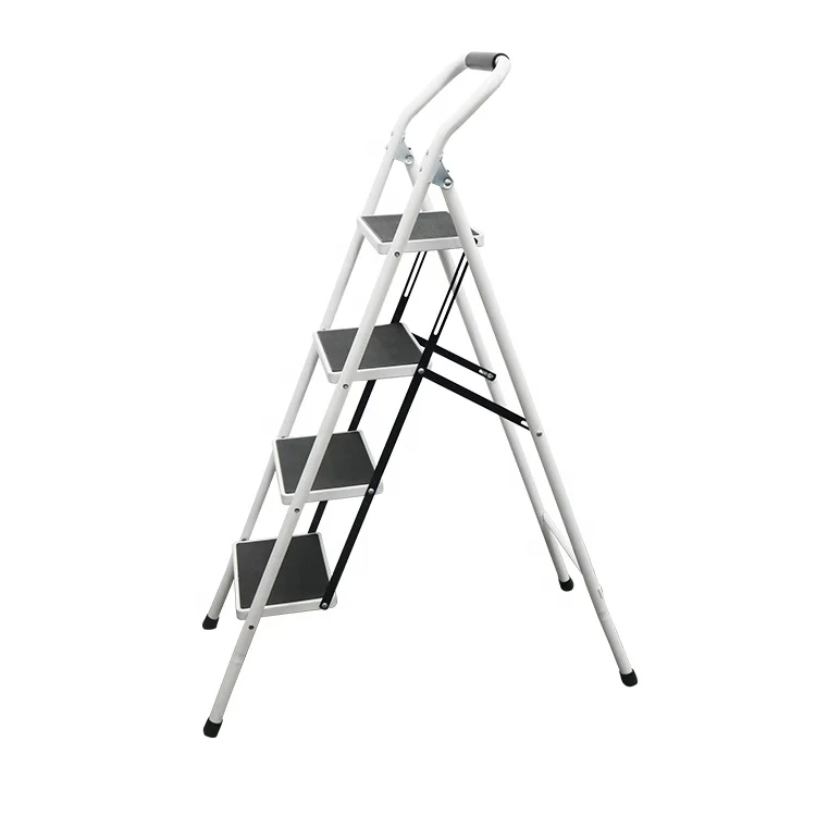 Household Portable Stainless Steel 4 Step Stepping Stool Ladder Foldaway Step Ladder