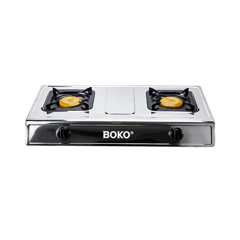 China Wholesale Butane Gas Stove Double Burners Gas Cooker Electronic Ignition Gas Range