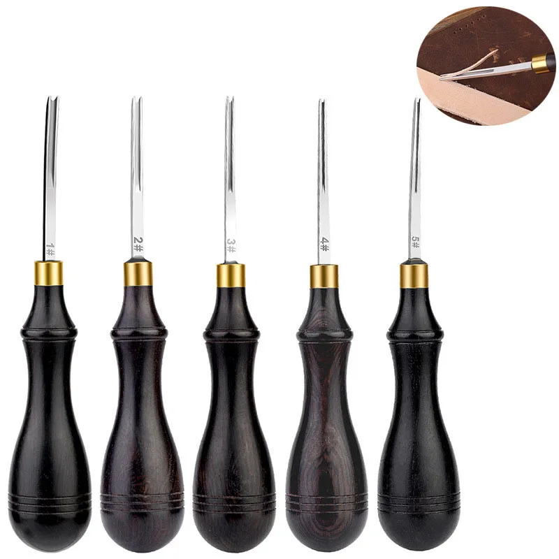 Sandalwood sharpener trimming knife chamfering device DIY handmade leather trimming finishing tool