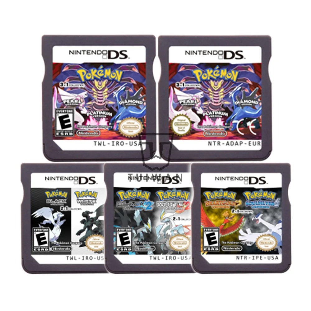  Игровой картридж 3DS консоль карта pokmon Pokeon черный белый сердце золото серебро бриллиант жемчуг для