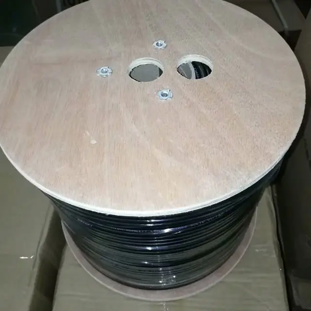 Коаксиальный кабель RG6 оптом, оплетка 60%, двойное экранирование, катушка 1000 футов, белый/черный