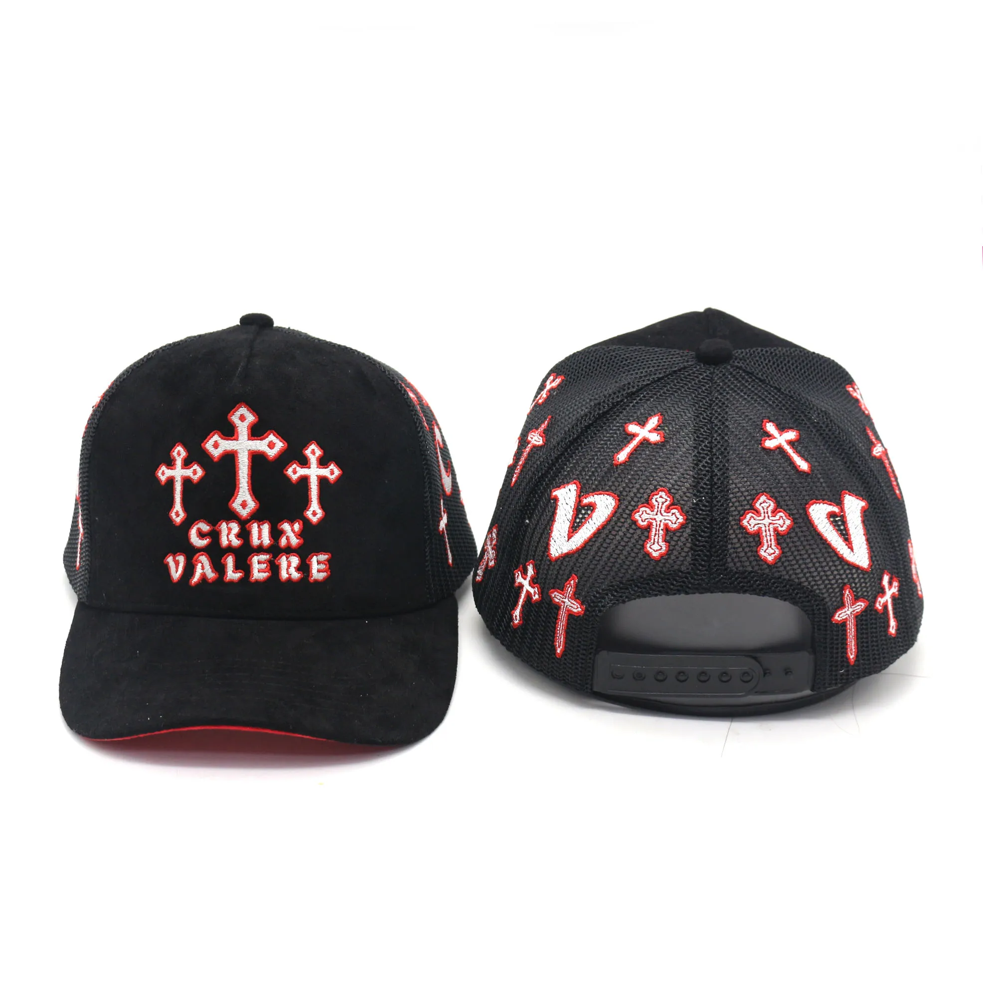 5 panel suede trucker hat with custom embroidery logo all cover hat factory price