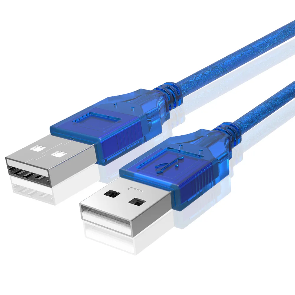 Bulk Price Oem Service Transparent Blue USB 2.0 A Male To  B Female Data Print Cable 6ft Usb Printer Cable With Braided