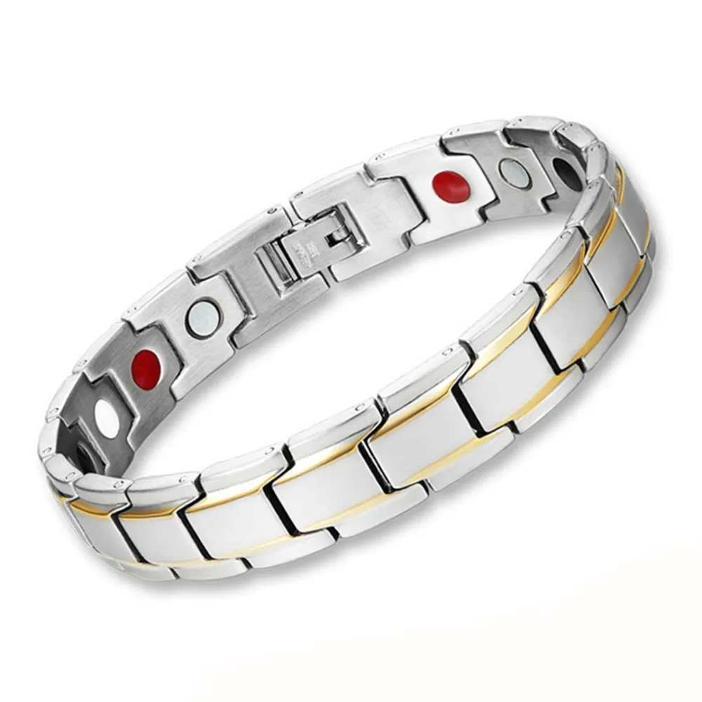 
Anti-allergy stainless steel men magnetic new energy bracelet 