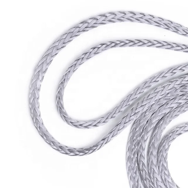 HMPE rope 8/12 strands ultra-high-strength synthetic fiber rope for marine, mooring and towing