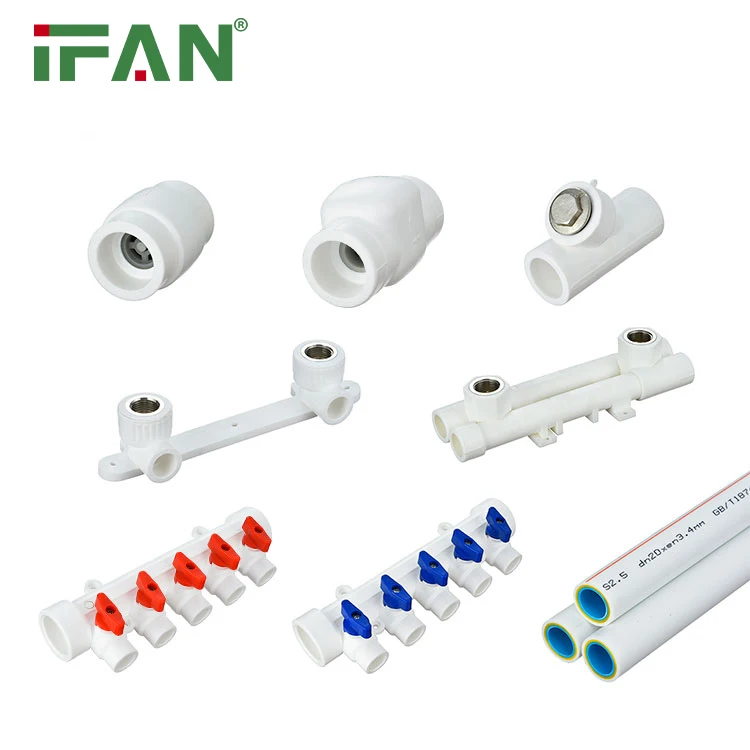 IFAN Hardware Tool Accessories Manufacturer Industry Pipe Fittings 20-110mm Equal Pipe Fittings White PPR Pipe And Fitting