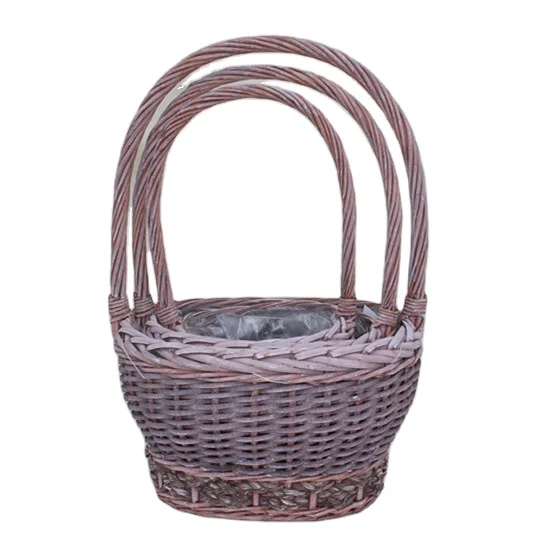 Хит продаж подарочные упаковочные корзины плетеные фруктовые корзины плетеные корзины для цветов