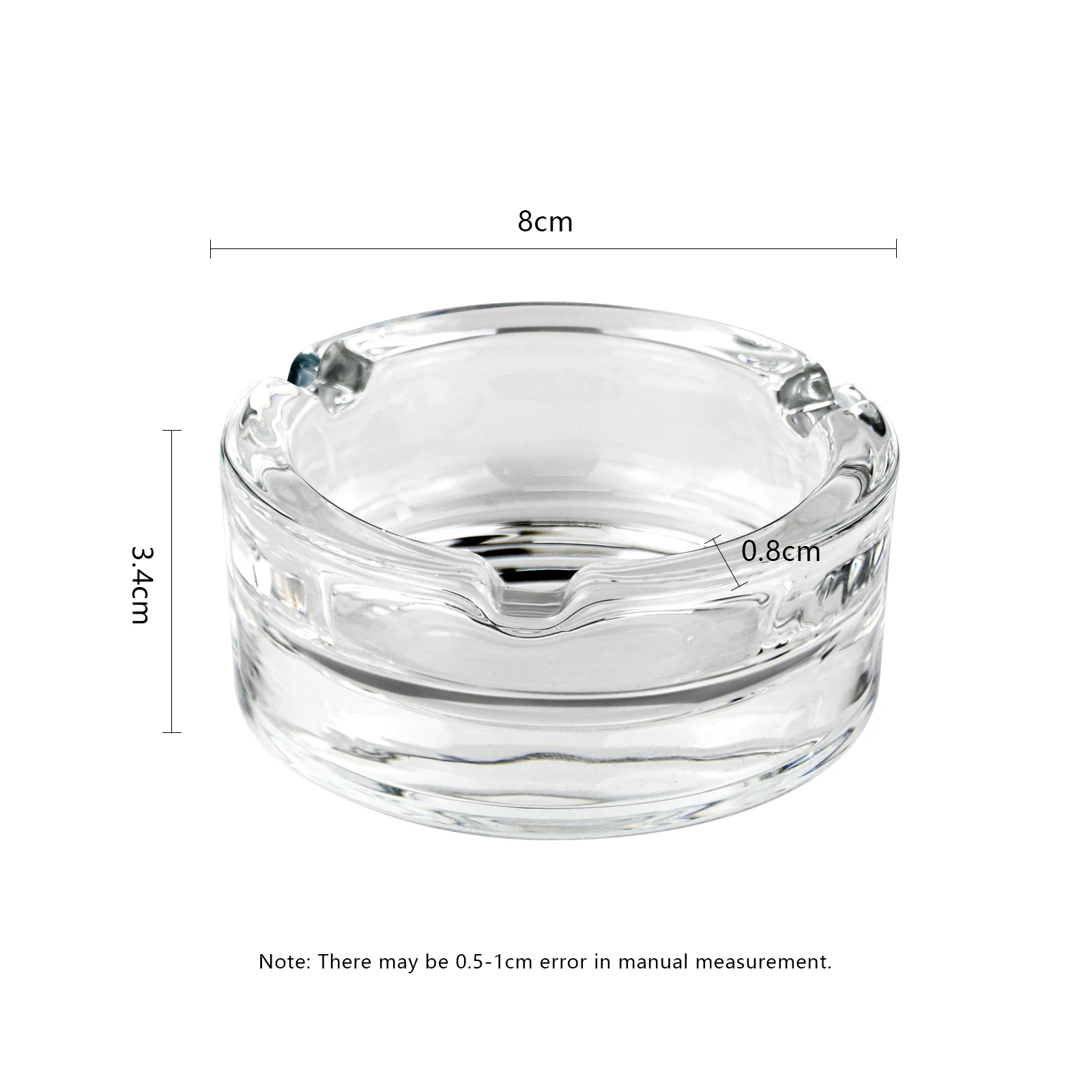 Custom Cheap Creative Decorative An Portable Crystal Ash Tray Mini Cookie Ashtray Custom Logo Glass cigar Ashtray with lighter