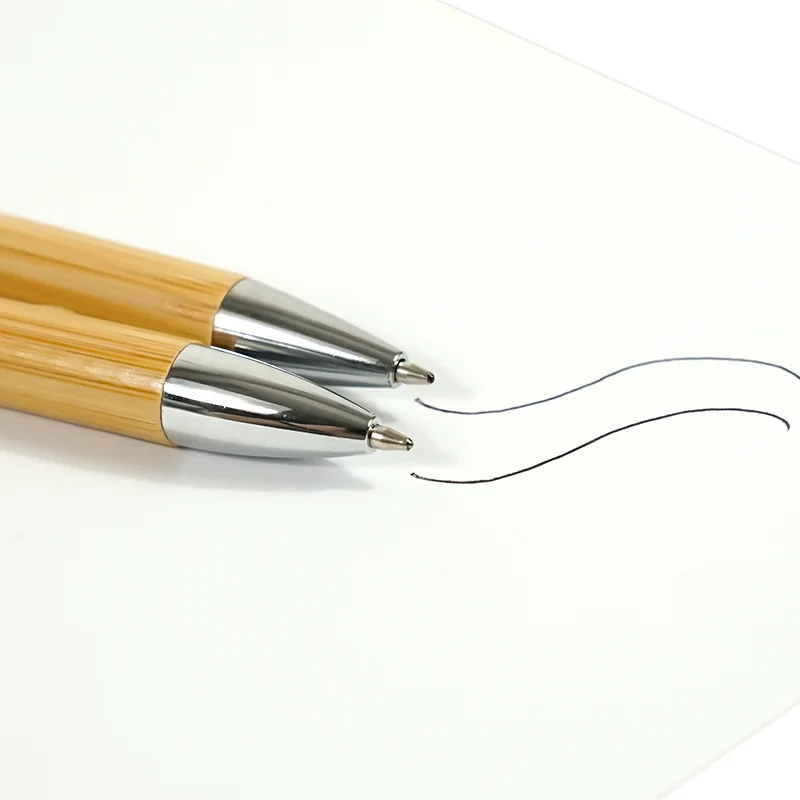 Custom Eco Friendly High Quality Bamboo Wood Cheap Price Ballpoint Pen Custom Laser Engraved Logo Bamboo Pens