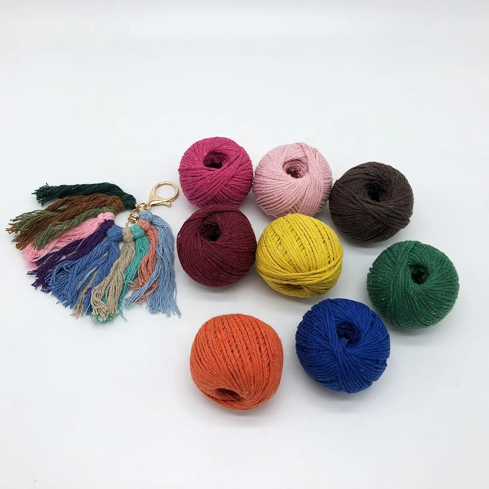 2mm cotton rope thin recycled cotton ropes 15g ball cotton rope