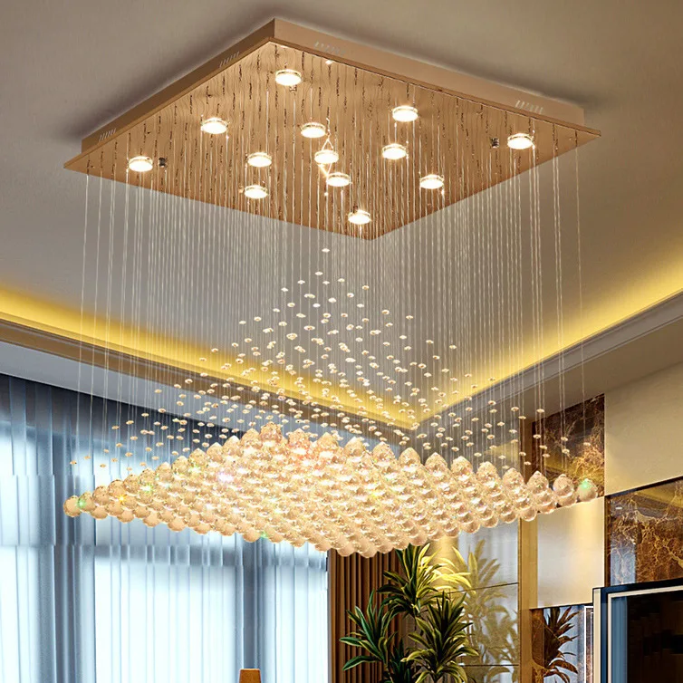 Modern K9 luxurious chandelier decoration luxury diningroom kitchen hanging light silvery lustre led pendant light