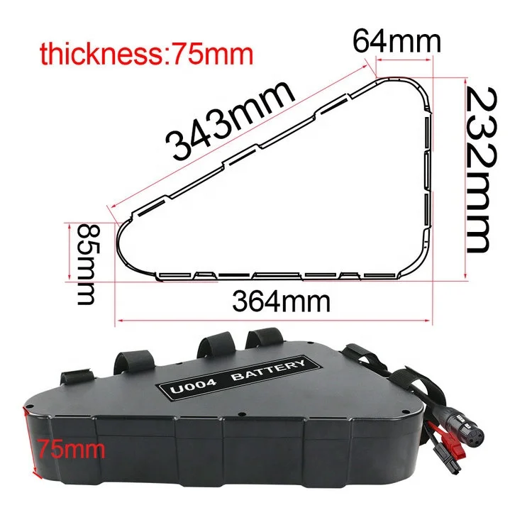 
Rechargeable Triangle Type Lithiu Li-Ion 52V 20Ah Ebike Battery Pack for 48V 1000W BBSHD BBS03 Bafang Motor 