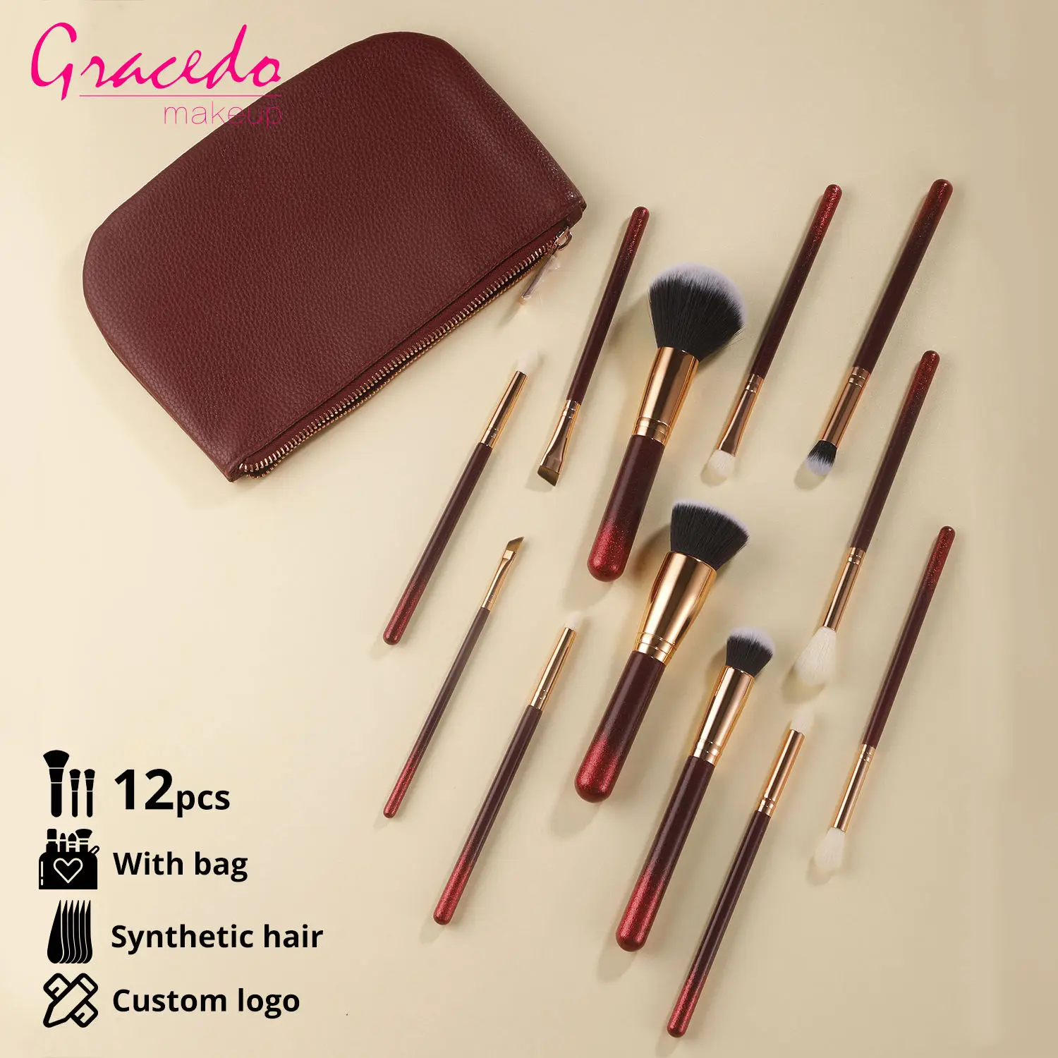 15PCS Black EYE Makeup Brushes Natural Goat Pony Hair Eye Shadow Eyeliner Eyebrow Eye Set brush make up brush set NO LOGO