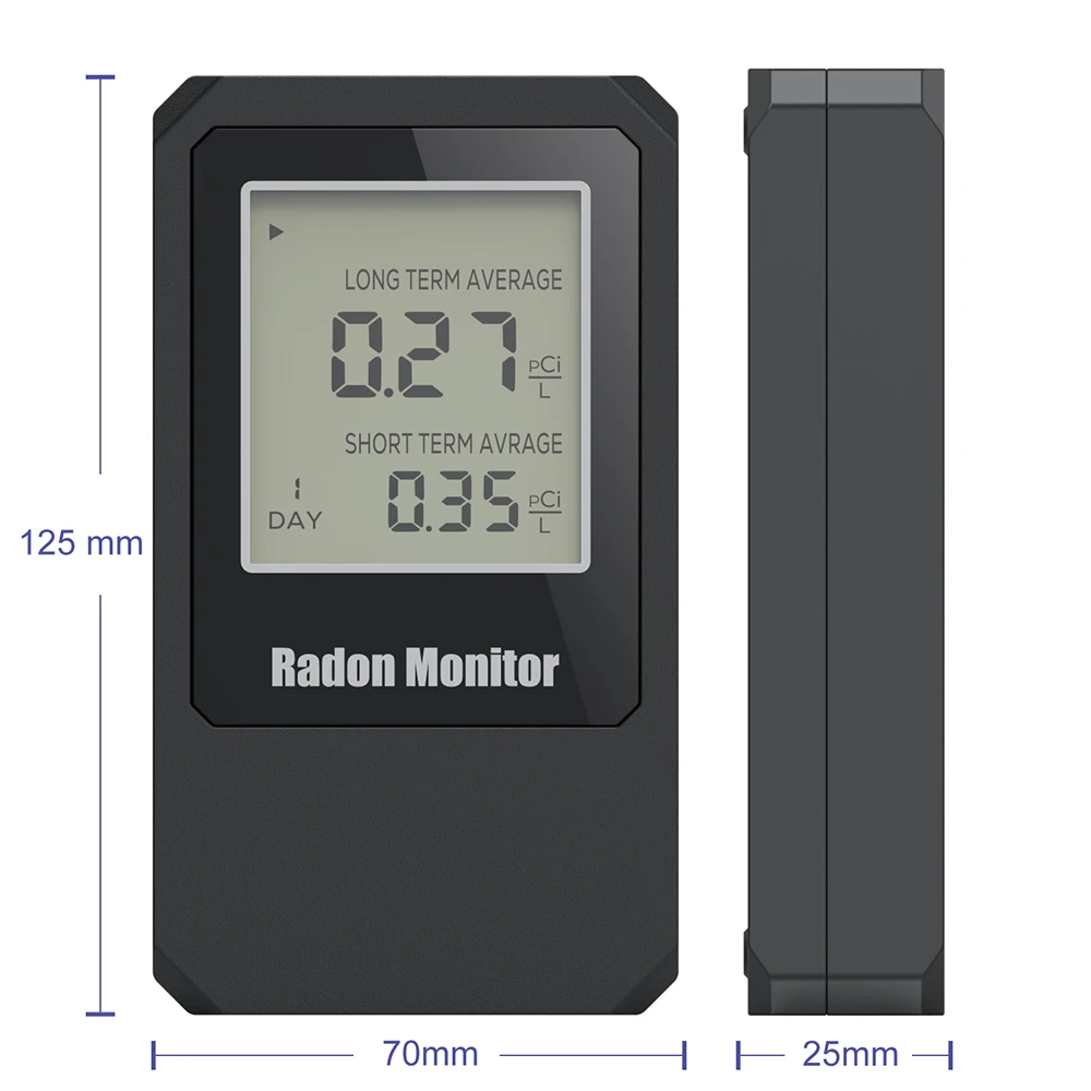 Home smart radon monitor radon gas detector RN55 Bq/m3 pCi/L